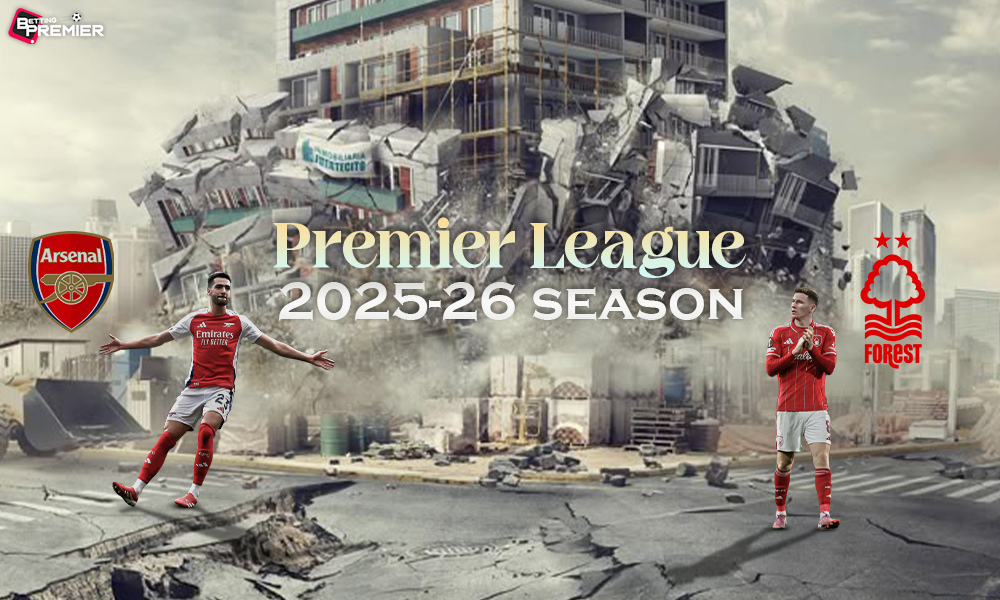 Image shows the Nottm Forest and Arsenal key players featuring in the Premier League.