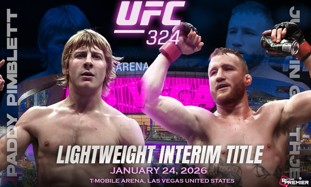 UFC 324 features Justin Gaethje vs. Paddy Pimblett on January 24, 2026, in the octagon.