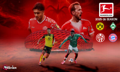 This poster shows football teams for the upcoming Bundesliga Matchday 22 clashes.