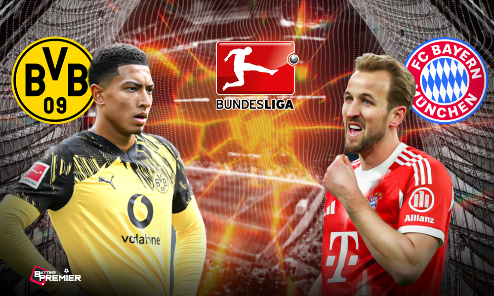 This poster shows football teams to represent the upcoming Bundesliga Matchday 24.