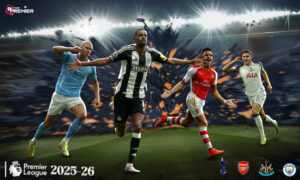 This picture shows a head-to-head clash between top-flight football clubs in the EPL.