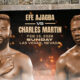 Image shows the Efe Ajagba vs Charles Martin boxing faceoff.