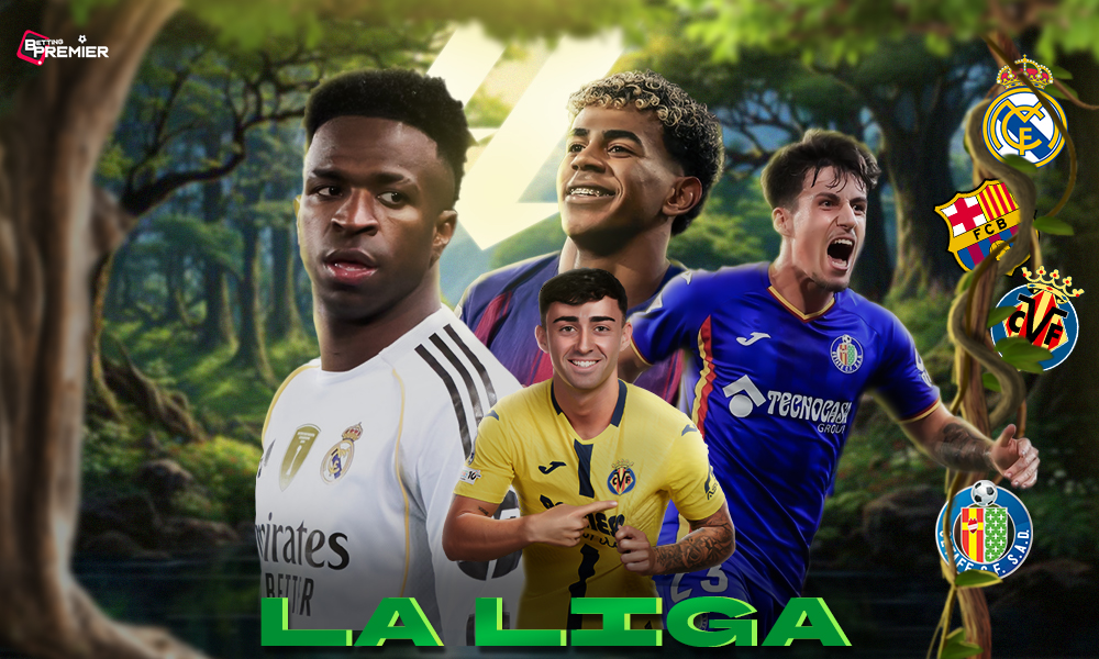 This poster shows football teams representing the upcoming La Liga’s matchday 26.