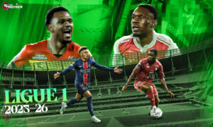 This picture represents a Ligue 1 tournament where clashes between top-tier two clubs meet on the football turf.