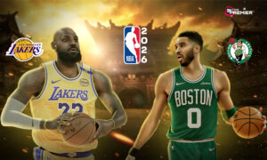 This poster shows NBA teams representing the upcoming games.