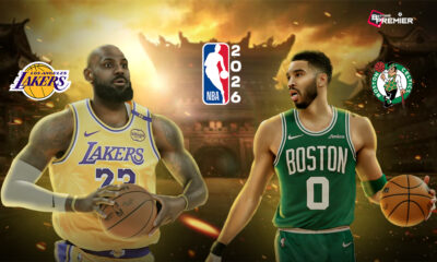 This poster shows NBA teams representing the upcoming games.