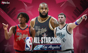 This picture depicts the 2026 NBA All-Star Game, featuring two conference clashes.