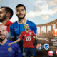 This image denotes a variety of football leagues, including the elite UEFA Europa League 2025-26, with some clubs' head-to-head encounters.