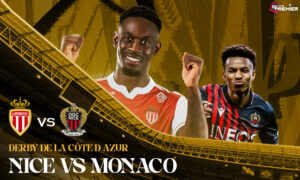 Image represents the team Nice and Monaco clash for the Derby de la Côte d’Azur.