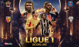 The poster indicates that the top-flight Ligue 1 club clashes will advance to the next round.
