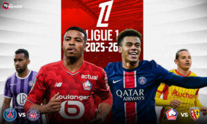 This image depicts a Ligue 1 fixture featuring top-tier clubs in the next stage of the season.