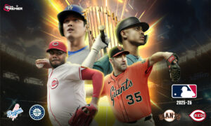 This poster shows MLB teams to represent the upcoming MLB Spring Training games.