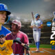 This poster shows teams representing upcoming NCAA Division I Baseball March games.