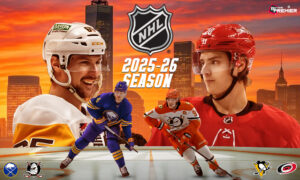 This image depicts the National Hockey League (NHL), featuring top-tier teams competing on the ice.