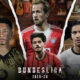 The poster captures the intense clash between the teams, both forcefully looking for a European League spot in Bundesliga Matchday 32.