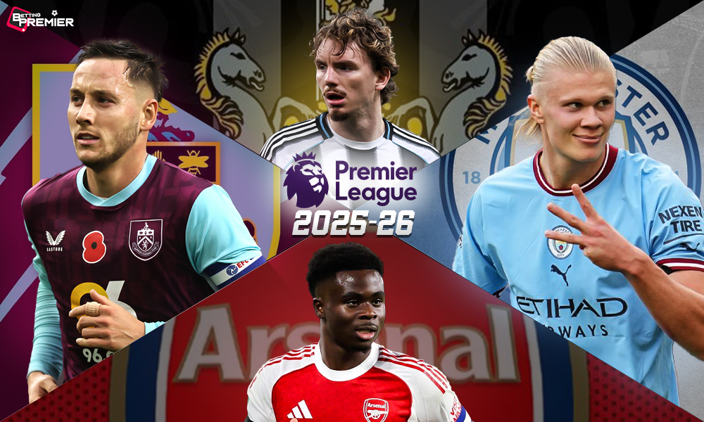 This poster depicts an English Premier League matchday 34 fixture featuring elite clubs.
