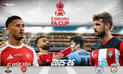 This poster shows teams representing the upcoming FA Cup Quarterfinal matches.