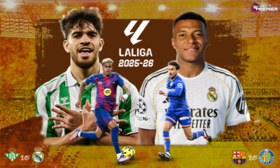 This poster shows teams representing the upcoming La Liga Matchday 32 fixtures