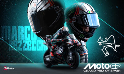 This poster shows Marco Bezzecchi, representing the upcoming MotoGP Grand Prix of Spain at Jerez