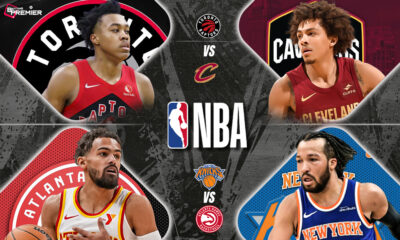 This poster shows NBA teams to represent the upcoming games.
