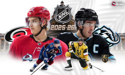 This image depicts the NHL 2025-26 season, featuring team tussles and spectacular performances in ice hockey.