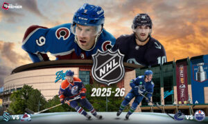 This poster shows NHL teams to represent the upcoming games.