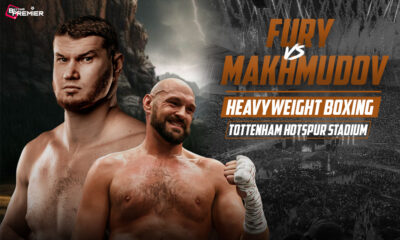 This poster shows fighters representing the upcoming Tyson Fury vs Arslanbek Makhmudov Heavyweight fight.