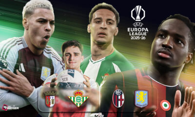 The poster defines the clash between the teams, finalizing their spots for the UEFA Europa League semi-final.