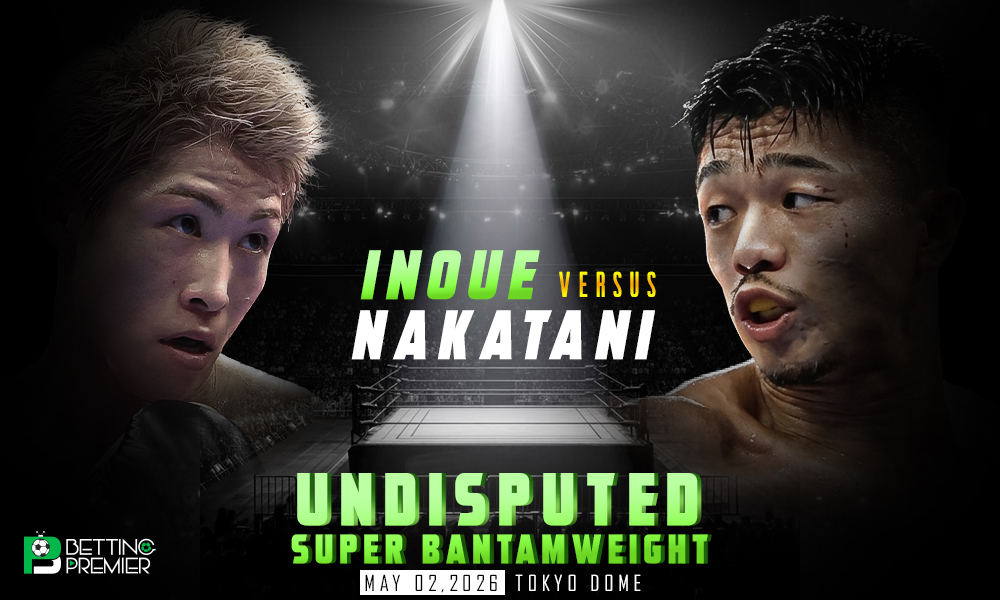 This poster shows boxers representing the upcoming Naoya Inoue vs Junto Nakatani fight.
