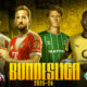 The poster captures the intense clash between the teams, both forcefully looking for a European League spot in Bundesliga Matchday 34.