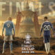 This poster delivers the clash for the FA Cup Final between Chelsea and Manchester City.