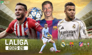 This poster shows La Liga players representing the upcoming La Liga Matchday 35.