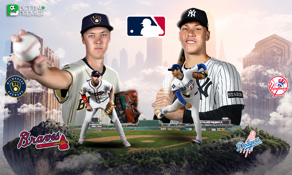 This poster shows MLB teams to represent the upcoming matchups.