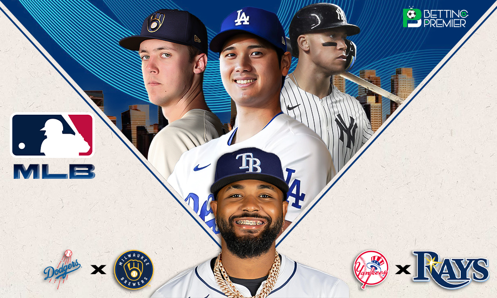 This poster shows MLB teams to represent the upcoming matchups.