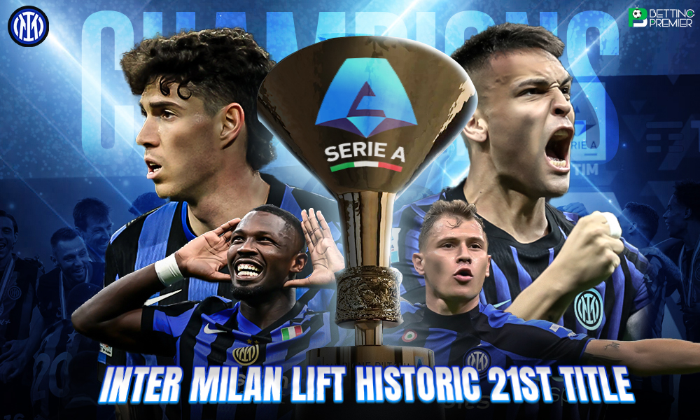 This poster marks Inter Milan's 2025-26 Serie A title and 21st Italian championship.