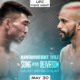 The image denotes a UFC Fight Night featuring a bantamweight bout between Song Yadong and Deiveson Figueiredo inside the octagon.