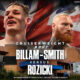 The poster shows the face-off Billam-Smith vs Rozicki: A Cruiserweight Clash