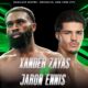 This poster shows boxers representing the upcoming title defense fight ”Xander Zayas vs Jaron Ennis”.