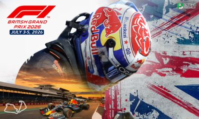This poster indicates that the F1 British Grand Prix will feature exciting sessions as the leading drivers battle on the track.