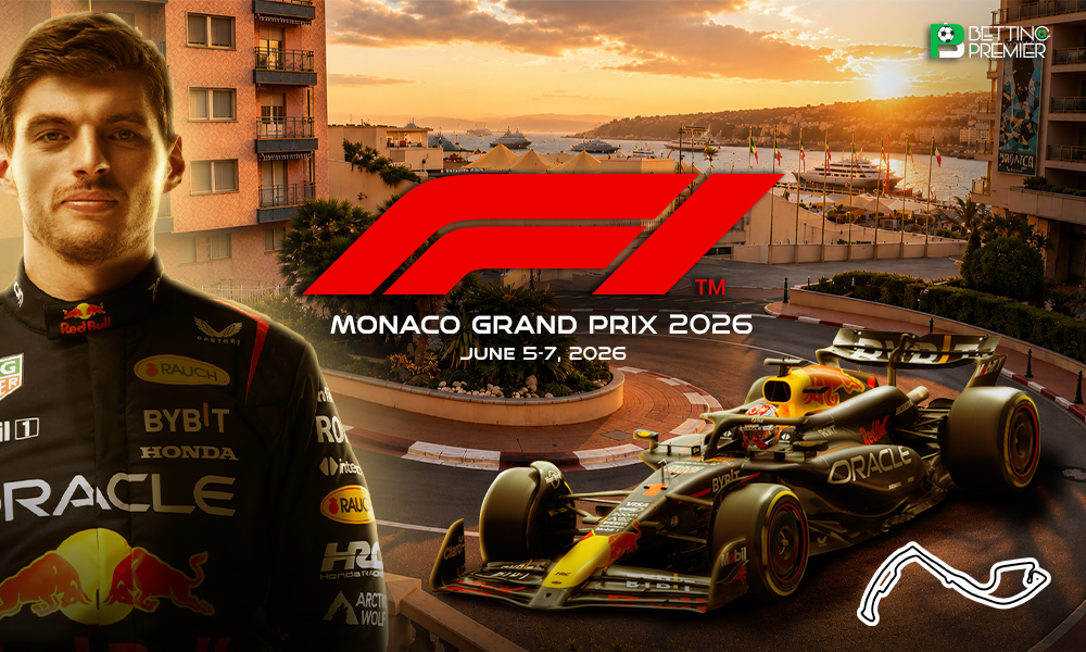 This poster indicates that the 2026 Formula One Monaco Grand Prix will feature a thrilling tussle among top drivers.