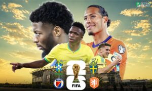 This poster shows national football teams representing the FIFA World Cup.