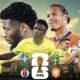 This poster shows national football teams representing the FIFA World Cup.
