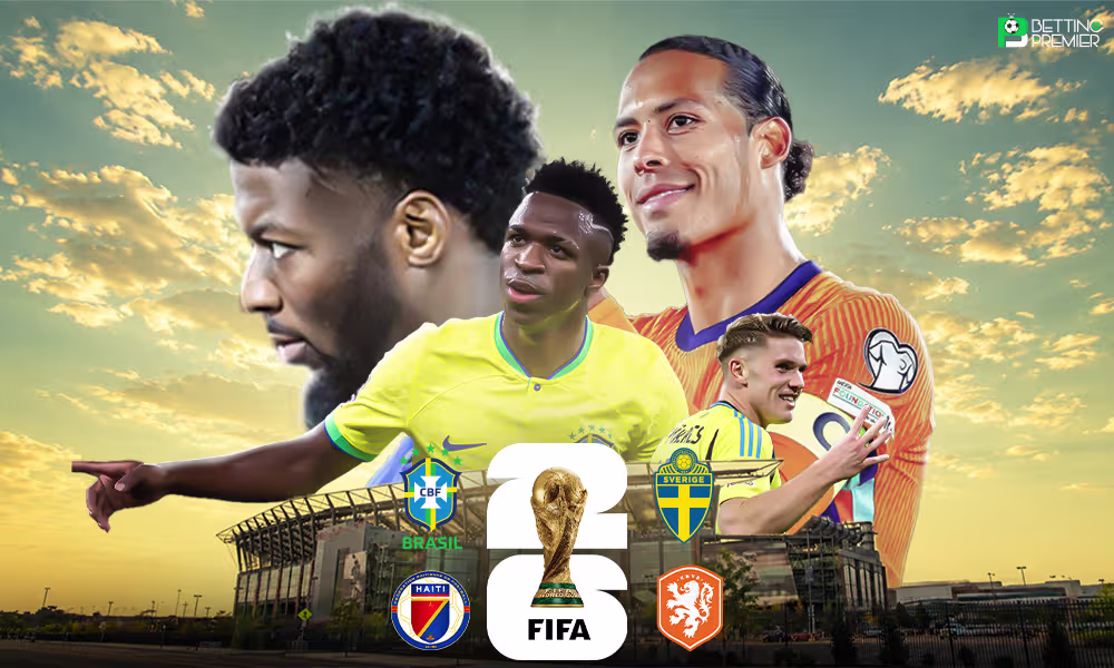 This poster shows national football teams representing the FIFA World Cup.