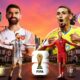 This poster shows FIFA teams to represent upcoming matchups.