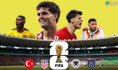 This poster shows FIFA teams to represent upcoming matchups.