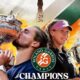 This poster represents the French Open 2026 champions featured in both men's and women's singles.