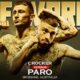 The poster shows the face-off between Crocker and Paro for the IBF World Welterweight Championship