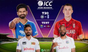 This poster shows ICC teams to represent upcoming matchups.