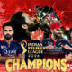 The poster celebrates RCB winning back-to-back titles in IPL 2026.