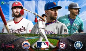 This poster shows MLB teams to represent the upcoming matchups.